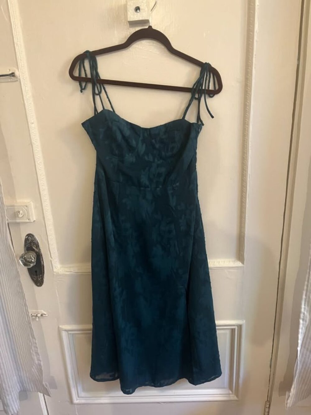 Lulus Loveliest Looks Jacquard Tie-Strap Midi Dress - Wedding Guest - Picture 4 of 5